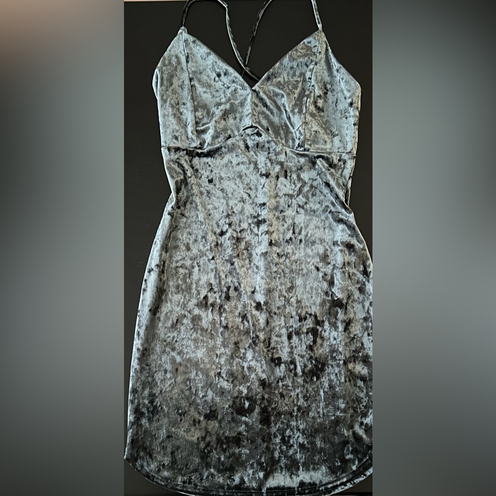 Windsor crushed velvet mini dress